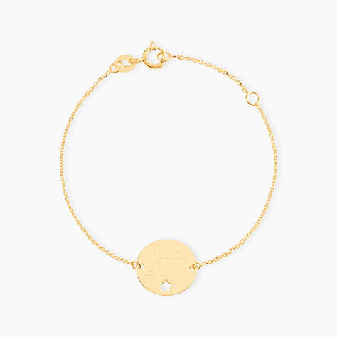 Bracelet Benedicte Message Or Jaune - Bracelets Medailles Enfant | Marc Orian