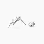 Boucles D'oreilles Puces Ivelyse Argent Blanc - Puces Femme | Marc Orian