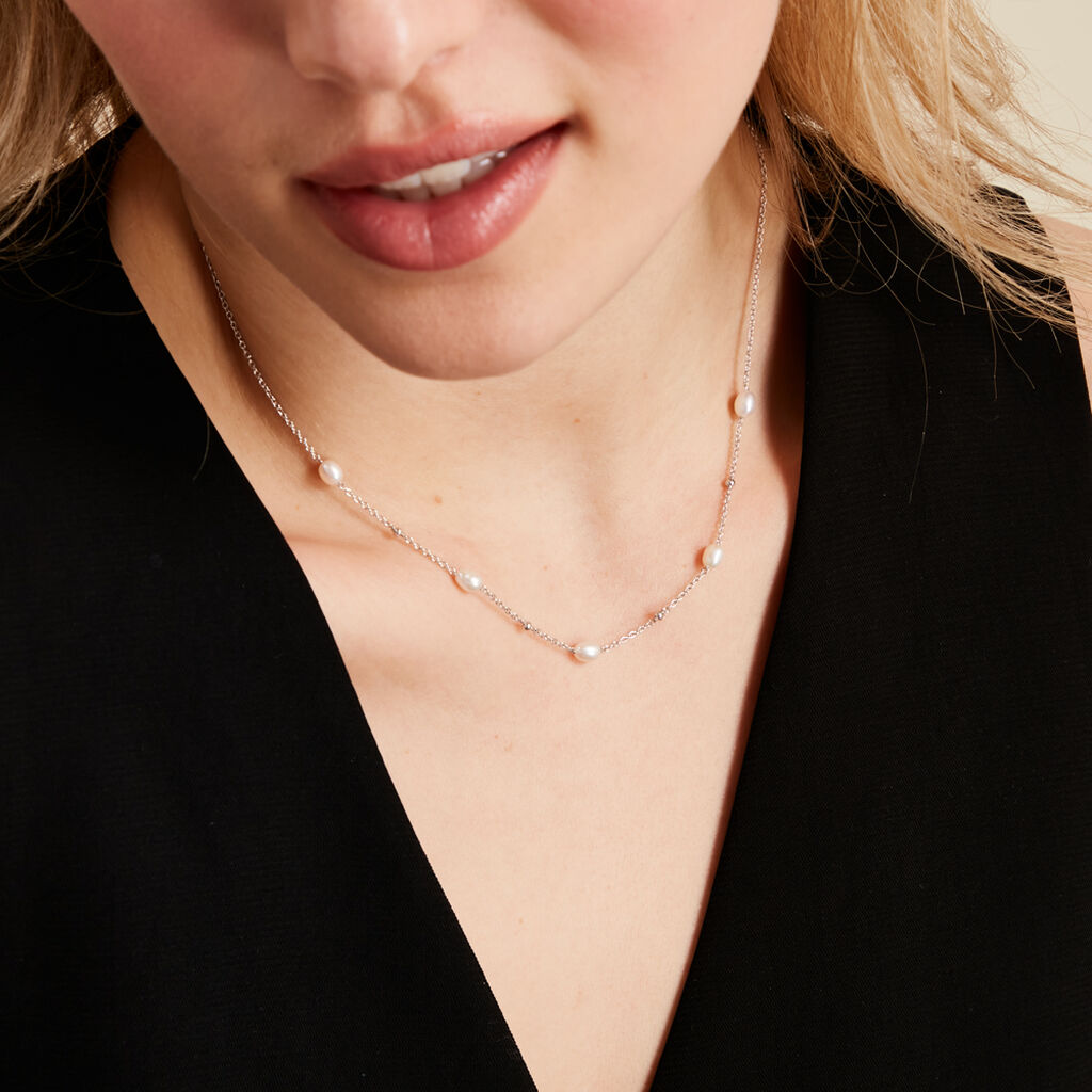 Collier Flawless Argent Blanc Perle De Culture - Colliers Femme | Marc Orian