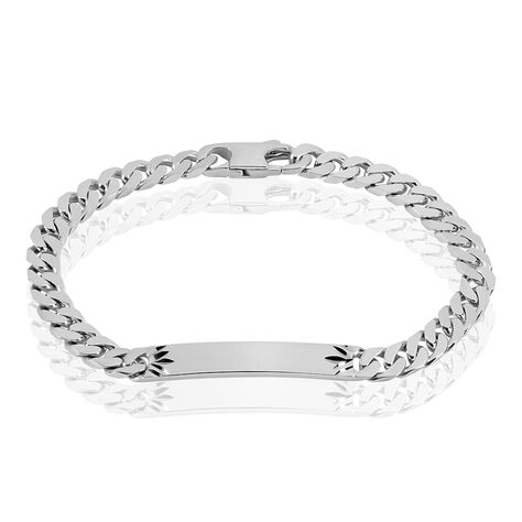 Bracelet Identité Casper Argent Blanc - Gourmettes Femme | Marc Orian