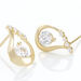 Boucles D'oreilles Puces Helie Goutte Or Jaune Oxyde De Zirconium - Puces Femme | Marc Orian