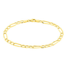Bracelet Cameo Maille Alternee 1/3 Or Jaune - Bracelets mailles Femme | Marc Orian
