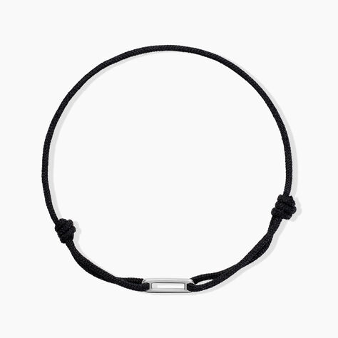 Bracelet Bronx Argent Blanc - Bracelets cordons Homme | Marc Orian