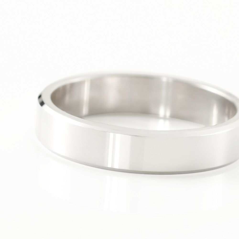 Alliance Inayah Ruban Plat Argent Blanc - Alliances duo Famille | Marc Orian