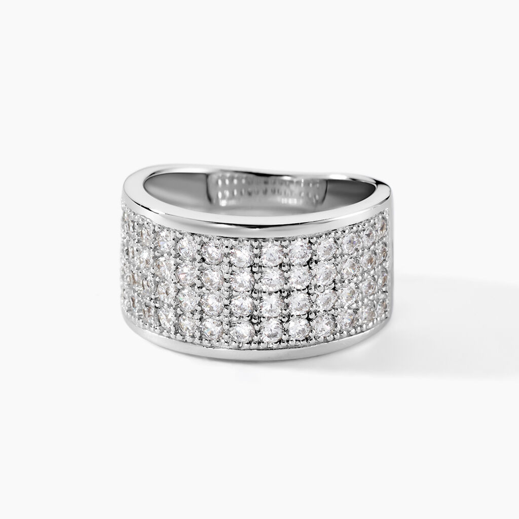 Bague Cecelia Argent Blanc Oxyde De Zirconium - Bagues avec pierre Femme | Marc Orian