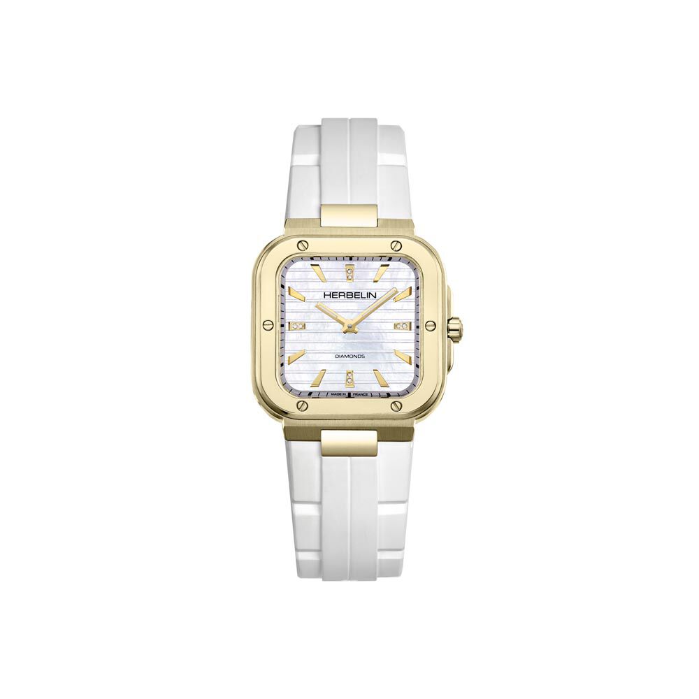 Montre Herbelin Cap Camarat Square Nacre Blanche - Montres étanches Femme | Marc Orian