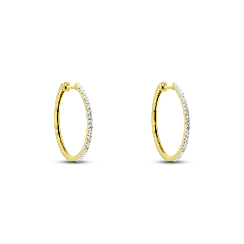 Creoles Or Jaune Aryanna Diamants -  Femme | Marc Orian