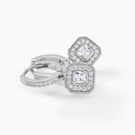 Cr&eacute;oles Baroque Party Argent Blanc Oxyde De Zirconium - Boucles d'oreilles pampille Femme | Marc Orian