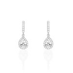 Boucles D'oreilles Pendantes Briony Argent Blanc Oxyde De Zirconium - Pendantes Femme | Marc Orian
