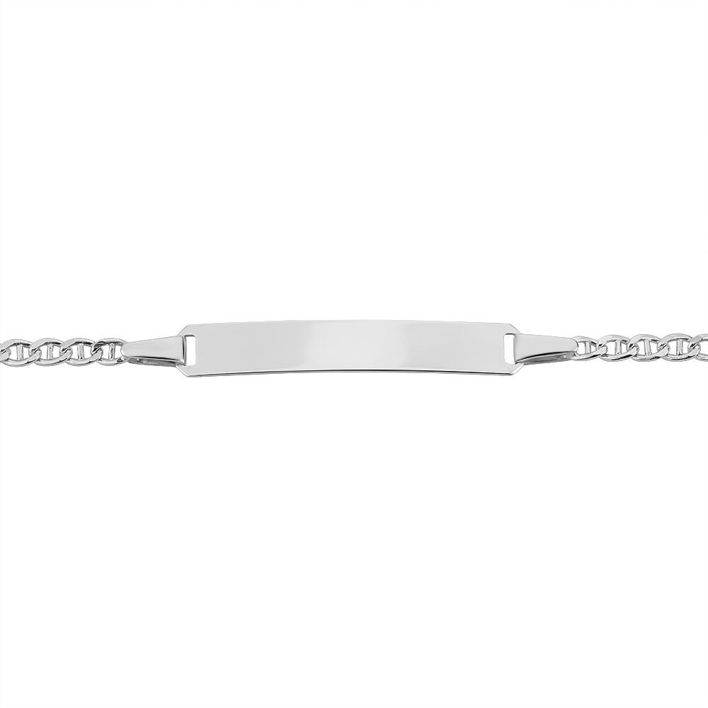 Bracelet Identite Bebe Or Blanc Faniela - Gourmettes Enfant | Marc Orian