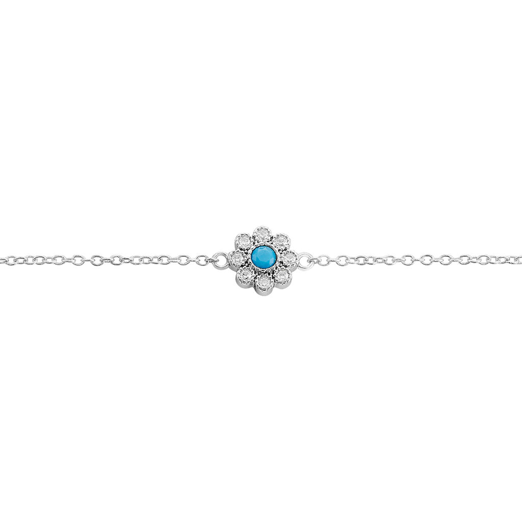 Bracelet Aurel Argent Blanc Turquoise Oxyde De Zirconium - Bracelets chaînes Femme | Marc Orian