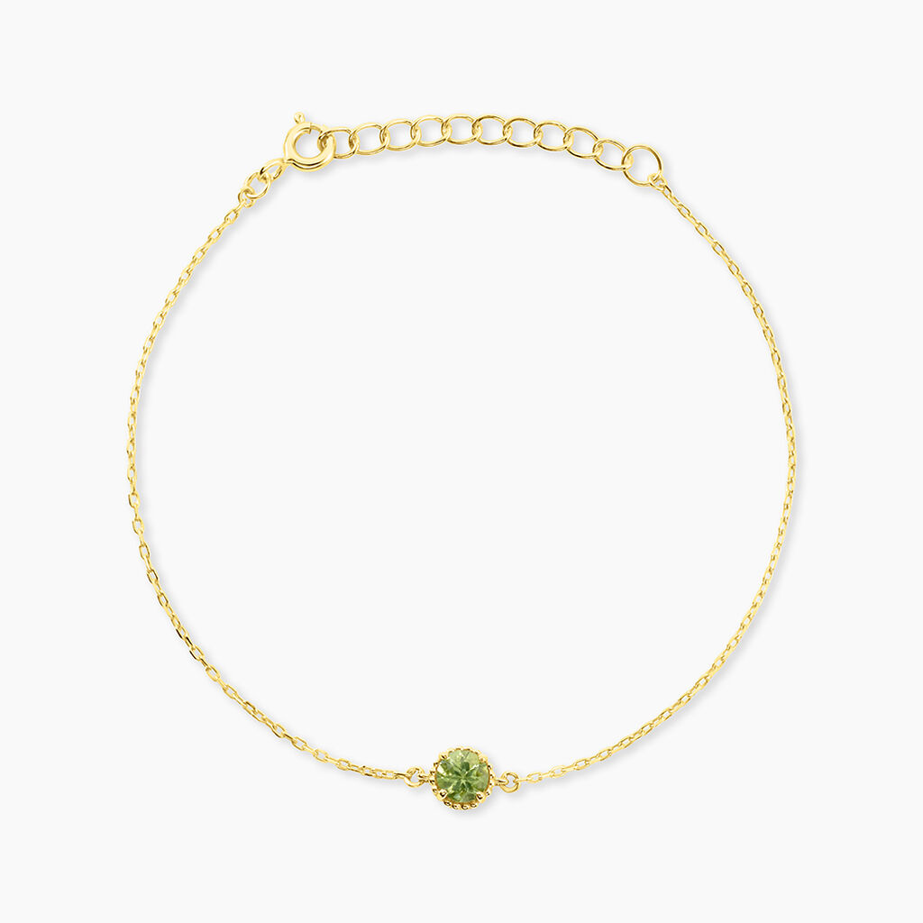 Bracelet Poem Argent Jaune P&eacute;ridot - Bracelets fantaisie Femme | Marc Orian