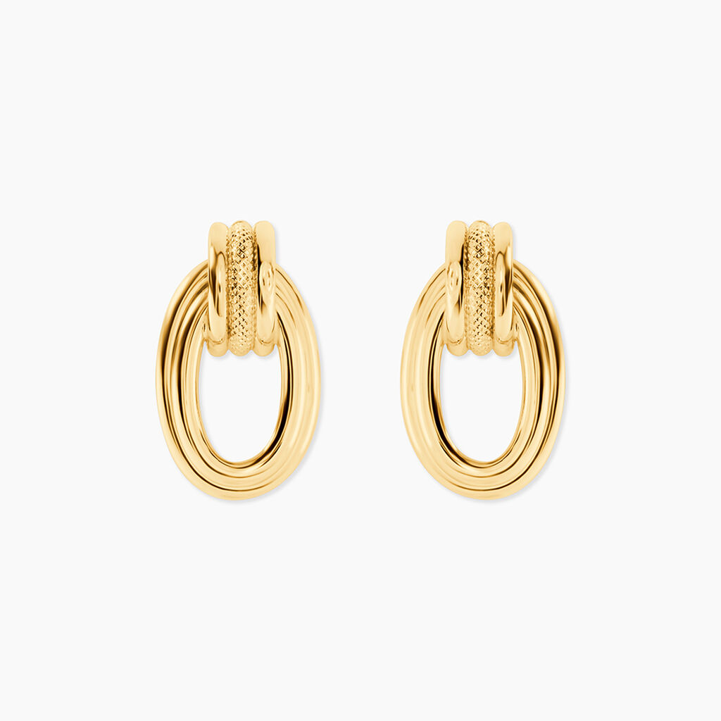 Boucles D'Oreilles Puces Izabela Or Jaune - Puces Femme | Marc Orian