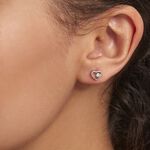 Boucles D'oreilles Puces Ashley Argent Blanc Oxyde De Zirconium - Puces Femme | Marc Orian