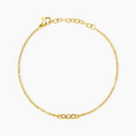 Bracelet Sheima Acier Jaune Oxyde De Zirconium - Bracelets cha&icirc;nes Femme | Marc Orian