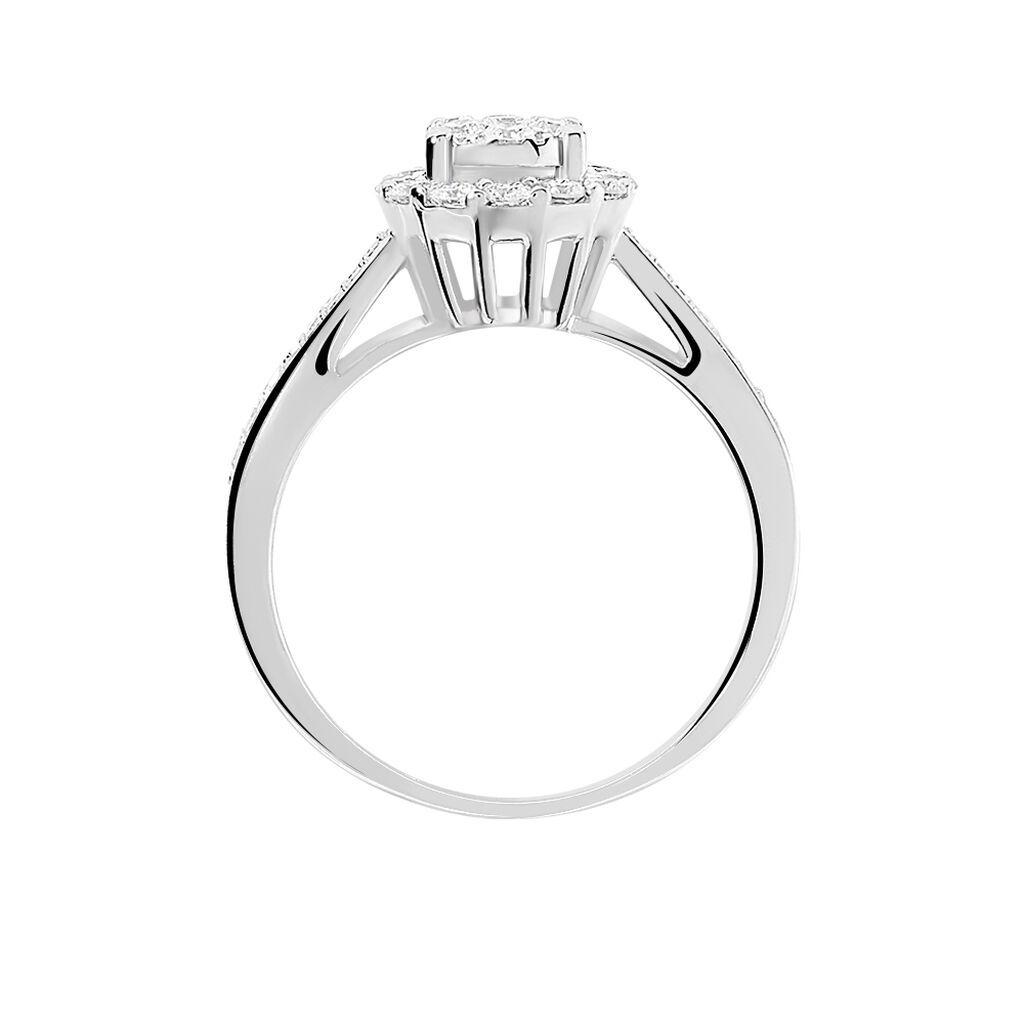 Bague Chou Or Blanc Diamant - Bagues fiançailles Femme | Marc Orian