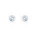Boucles D'oreilles Puces Edy Serti Clos Or Blanc Topaze - Puces Femme | Marc Orian