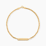 Bracelet Identit&eacute;e Edmontine Or Jaune - Gourmettes Femme | Marc Orian