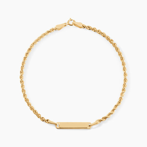 Bracelet Identit&eacute;e Edmontine Or Jaune - Gourmettes Femme | Marc Orian