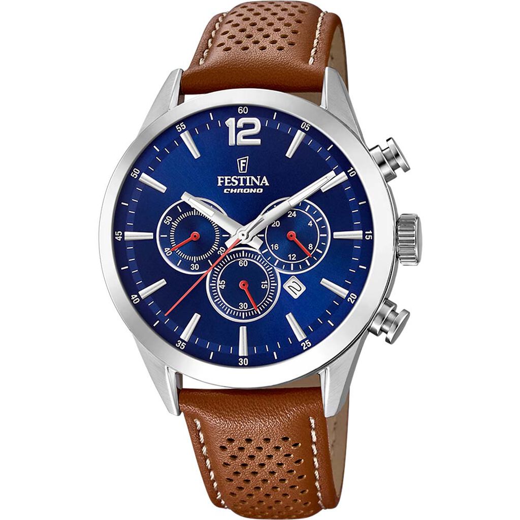 Montre Festina Timeless Chronograph Bleu - Montres classiques Homme | Marc Orian