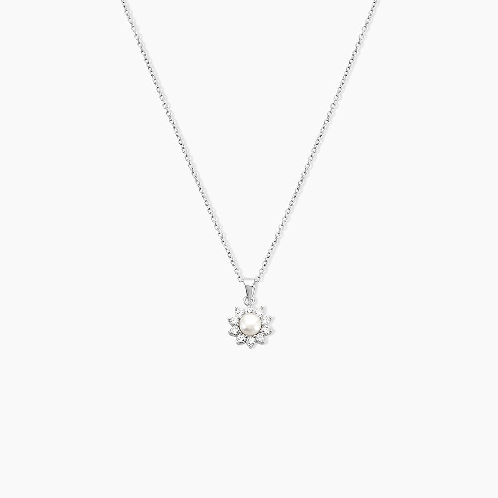 Collier Argent Blanc Cheri Perle De Culture Oxydes De Zirconium - Colliers avec pierres Femme | Marc Orian