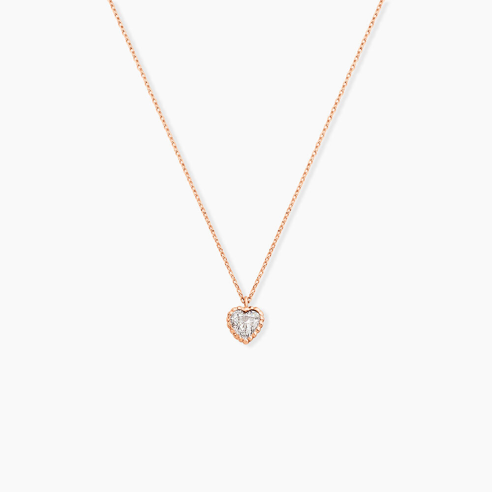 Collier Kadidjatou Or Rose Oxyde De Zirconium - Colliers solitaires Femme | Marc Orian