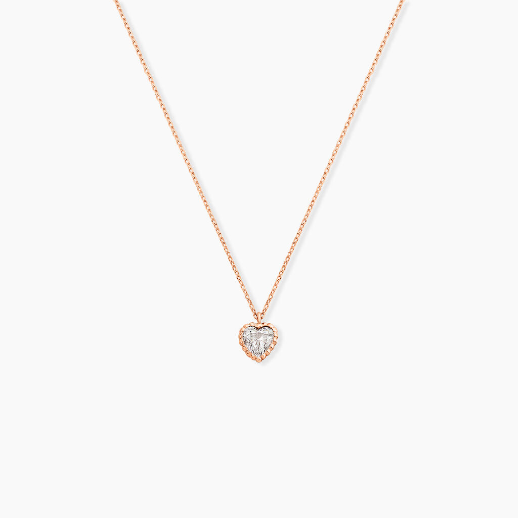Collier Kadidjatou Or Rose Oxyde De Zirconium - Colliers solitaires Femme | Marc Orian