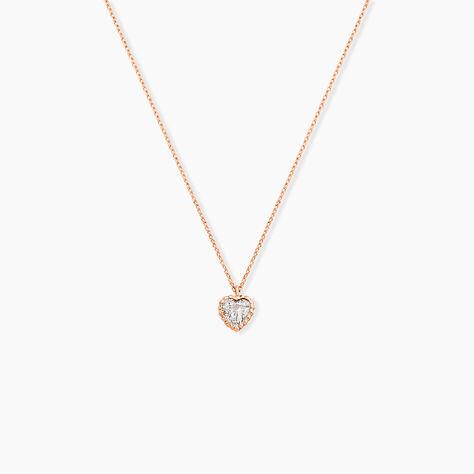 Collier Kadidjatou Or Rose Oxyde De Zirconium - Colliers solitaires Femme | Marc Orian