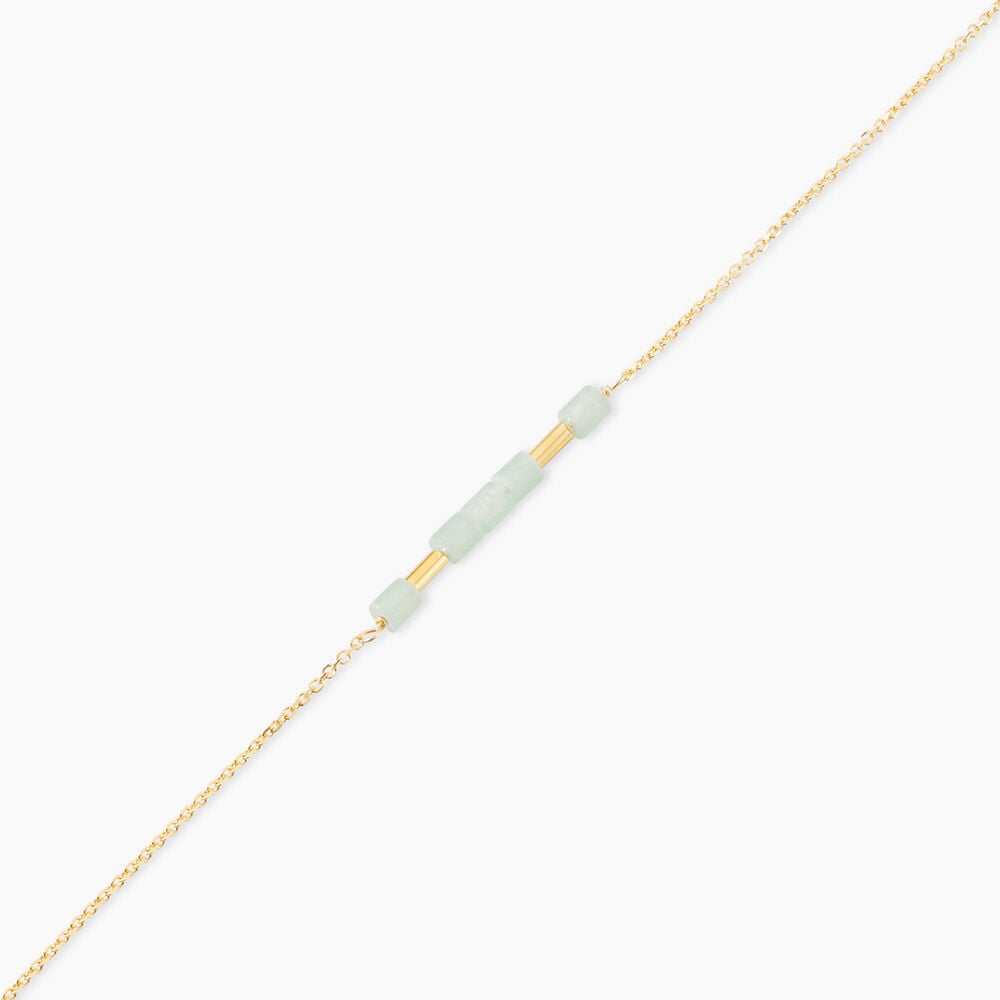 Bracelet Erdmann Or Jaune Aventurine - Bracelets cha&icirc;nes Femme | Marc Orian