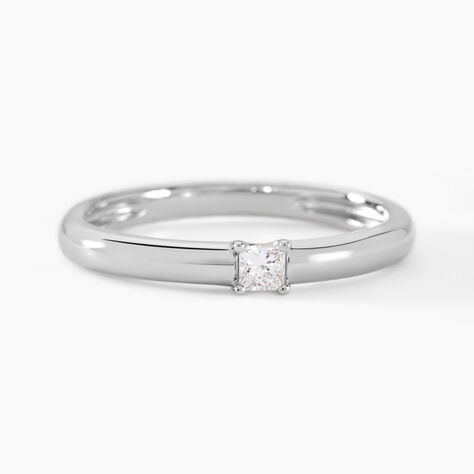 Bague Petula Argent Blanc Diamant Synth&eacute;tique - Solitaires Femme | Marc Orian