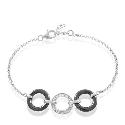 Bracelet Magalie Argent Blanc Céramique Et Oxyde De Zirconium - Bracelets chaînes Femme | Marc Orian