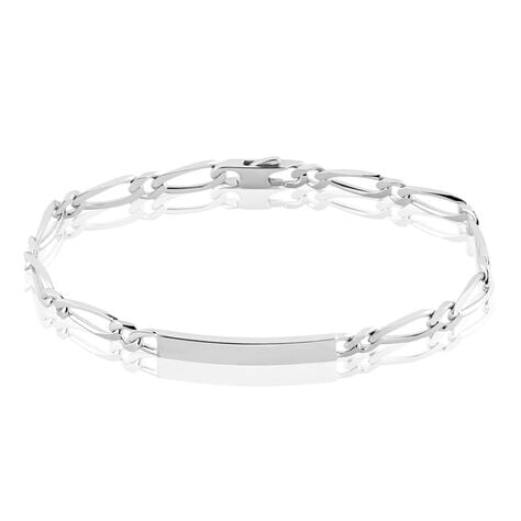Bracelet Identité Anilo Argent Blanc - Gourmettes Homme | Marc Orian