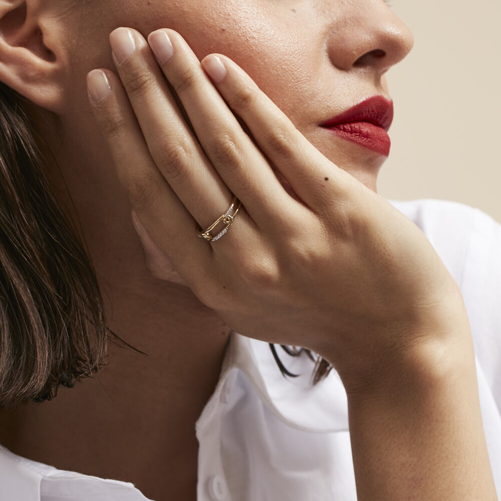 Bague Plaqué Or Mietta Oxydes De Zirconium - Bagues avec pierre Femme | Marc Orian