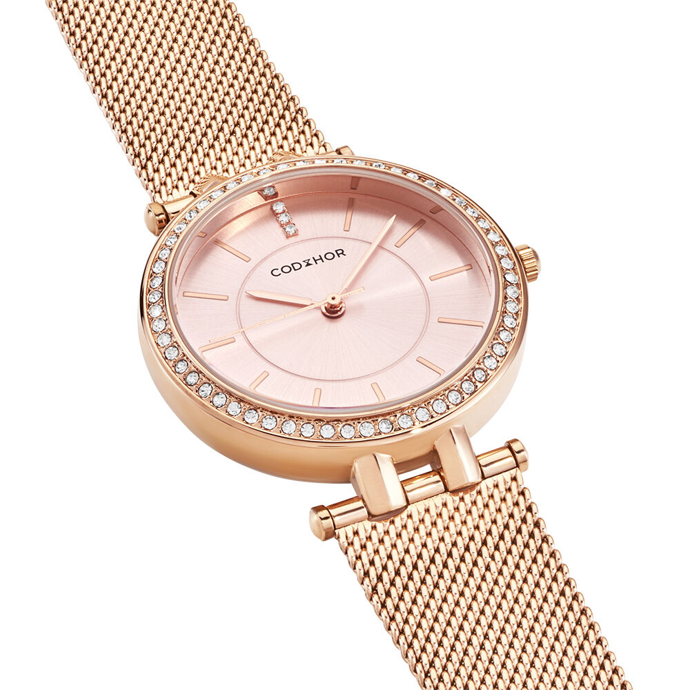 Montre Codhor Celinia Dor&eacute; Rose - Montres &eacute;tanches Femme | Marc Orian