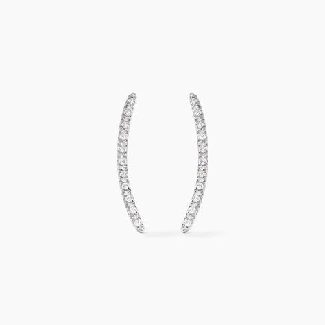 Bijoux D'oreilles Eleana Or Blanc Oxyde De Zirconium - Piercings d'oreilles Femme | Marc Orian