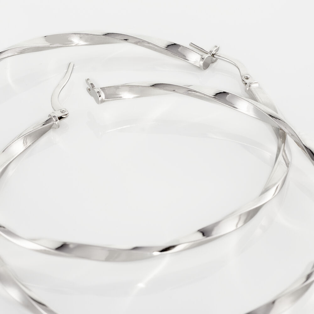 Créoles Argent Blanc Ires - Créoles Femme | Marc Orian