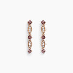 Boucles D'oreilles Pendantes Eugenie Argent Rose Oxyde De Zirconium - Pendantes Femme | Marc Orian