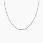Cha&icirc;ne Imad Maille Gourmette Or Blanc - Chaines Femme | Marc Orian