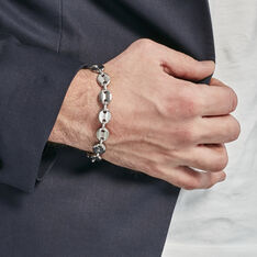 Bracelet Cadia Acier Blanc - Bracelets chaînes Homme | Marc Orian