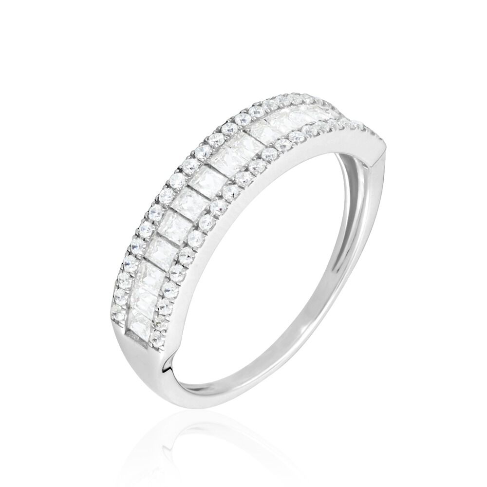 Bague Or Blanc Jacklyn Oxyde De Zirconium - Bagues avec pierre Femme | Marc Orian