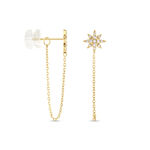 Boucles D'oreilles Pendantes Kettil Or Jaune Oxyde De Zirconium - Pendantes Femme | Marc Orian