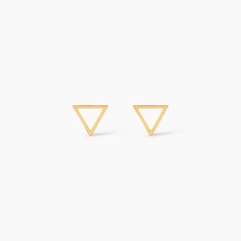 Boucles D'oreilles Puces Anne-berengere Triangle Or Jaune - Puces Femme | Marc Orian