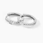 Cr&eacute;oles Hylda Argent Blanc Oxyde De Zirconium - Cr&eacute;oles Femme | Marc Orian