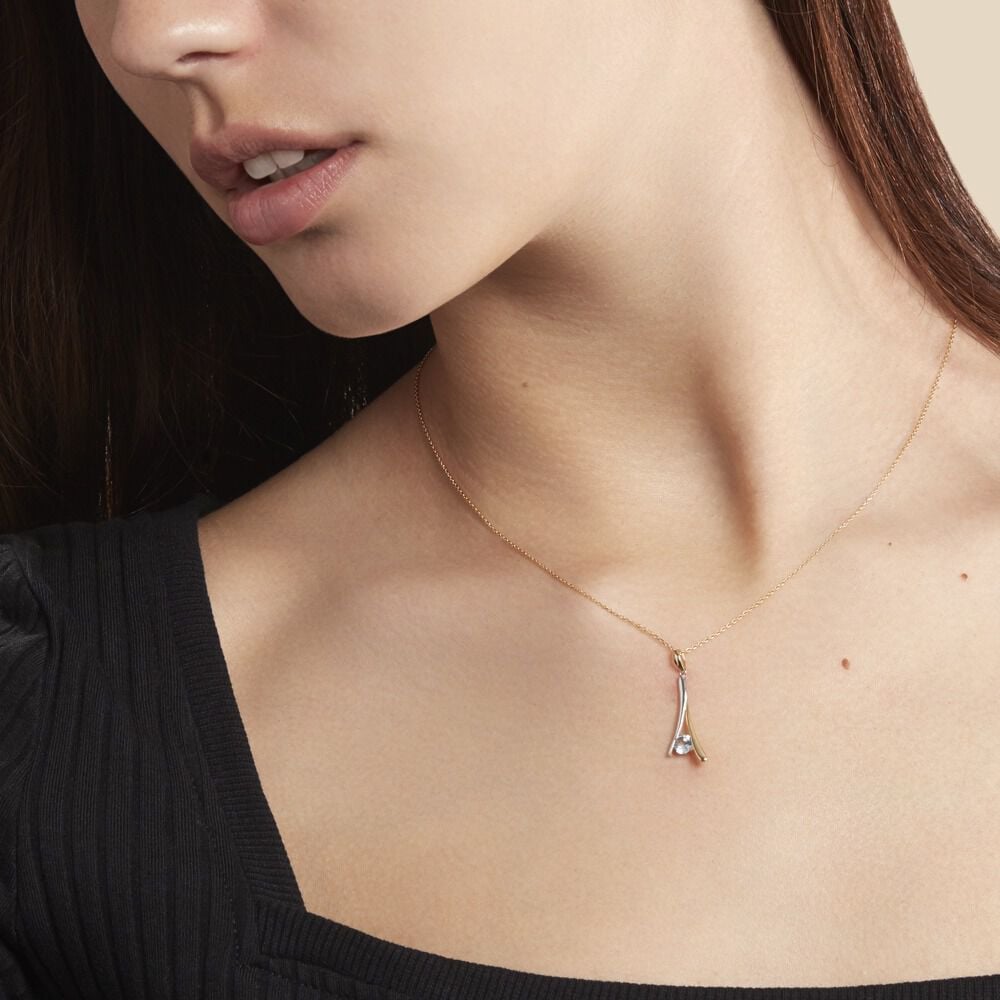 Collier Madli Or Bicolore Topaze - Colliers avec pierres Femme | Marc Orian
