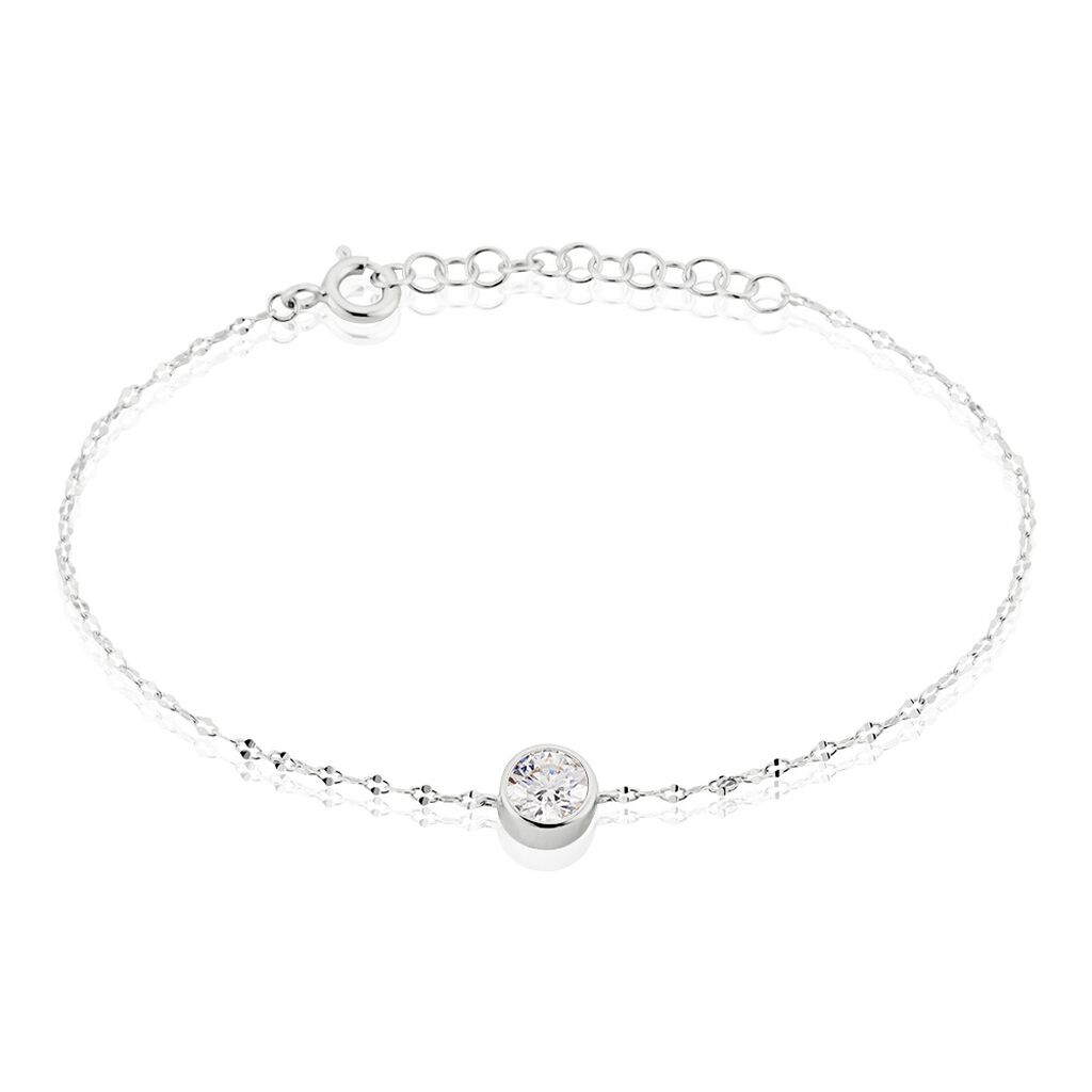 Bracelet Jaclyn Argent Blanc Oxyde De Zirconium - Bracelets fantaisie Femme | Marc Orian