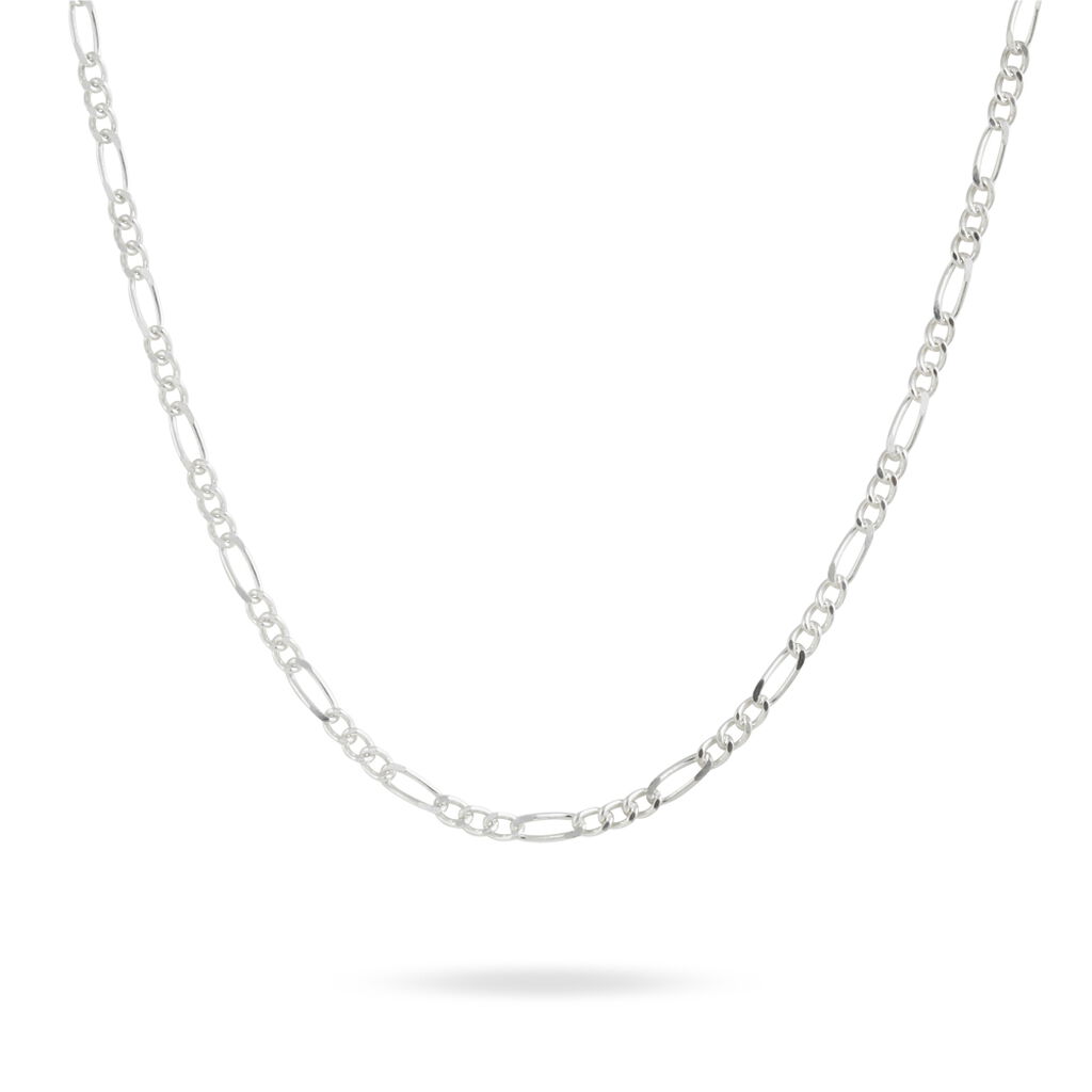 Chaîne Lyndsayae Maille Alternée 1/3 Argent Blanc - Chaines Homme | Marc Orian