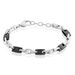 Bracelet Jourdan Homme Black Beal Acier Argente - Bracelets Homme | Marc Orian