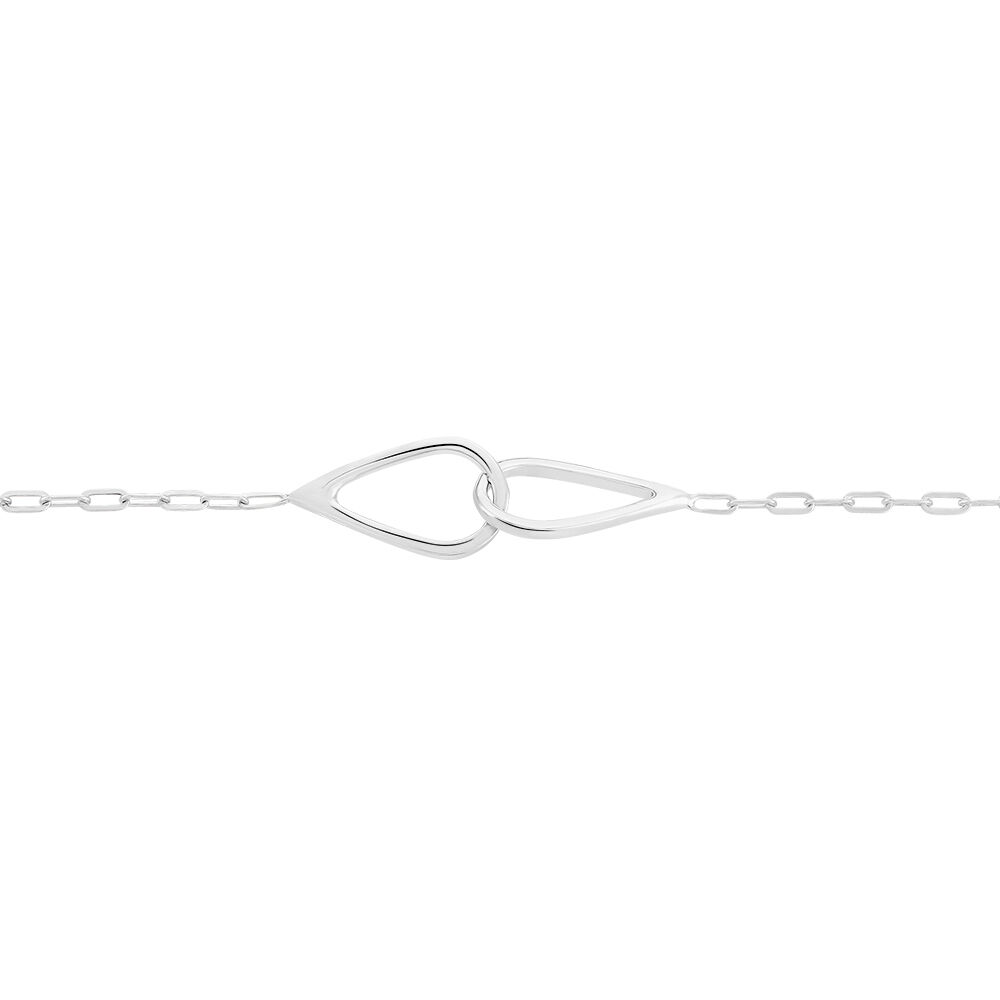 Bracelet Les Inseparables Argent Blanc - Bracelets Anneaux Entrelaces Femme | Marc Orian