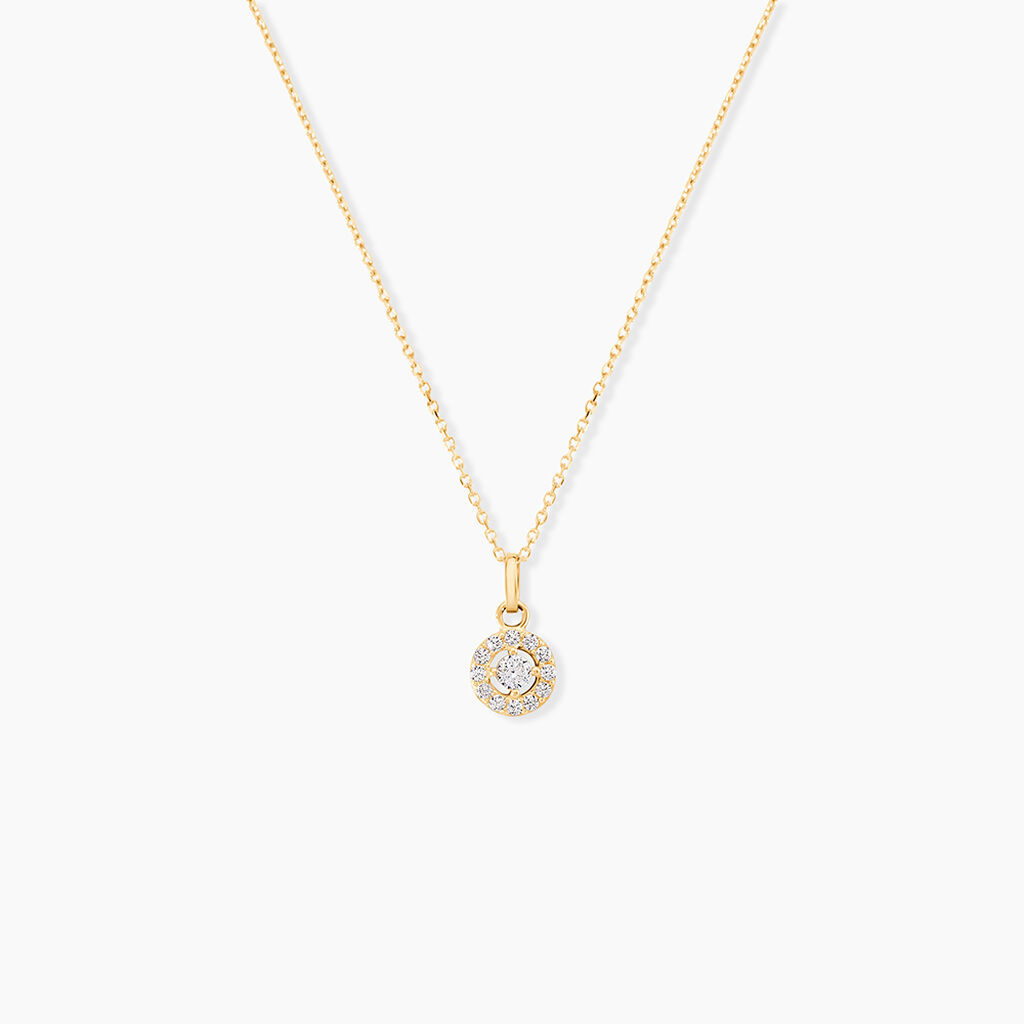 Collier Tahera Or Jaune Oxyde De Zirconium - Colliers avec pierres Femme | Marc Orian