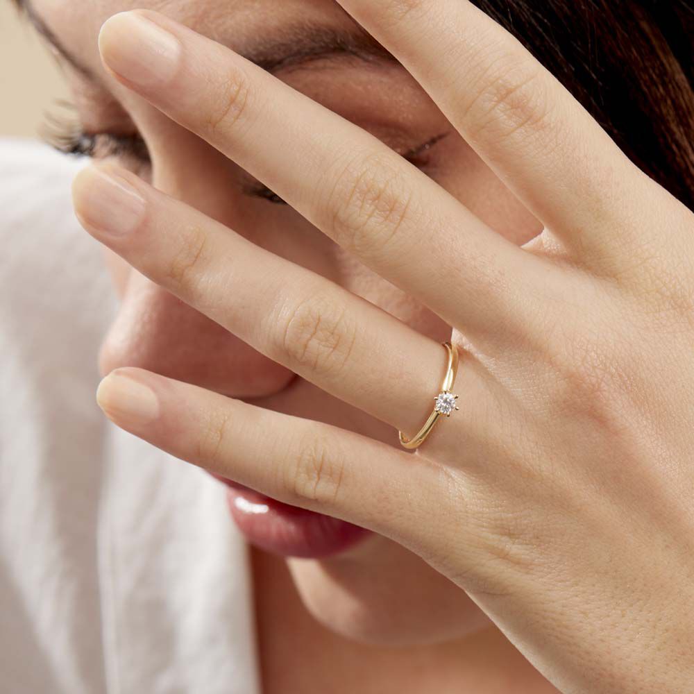 Bague Solitaire Samantha Or Jaune Diamant - Solitaires Femme | Marc Orian